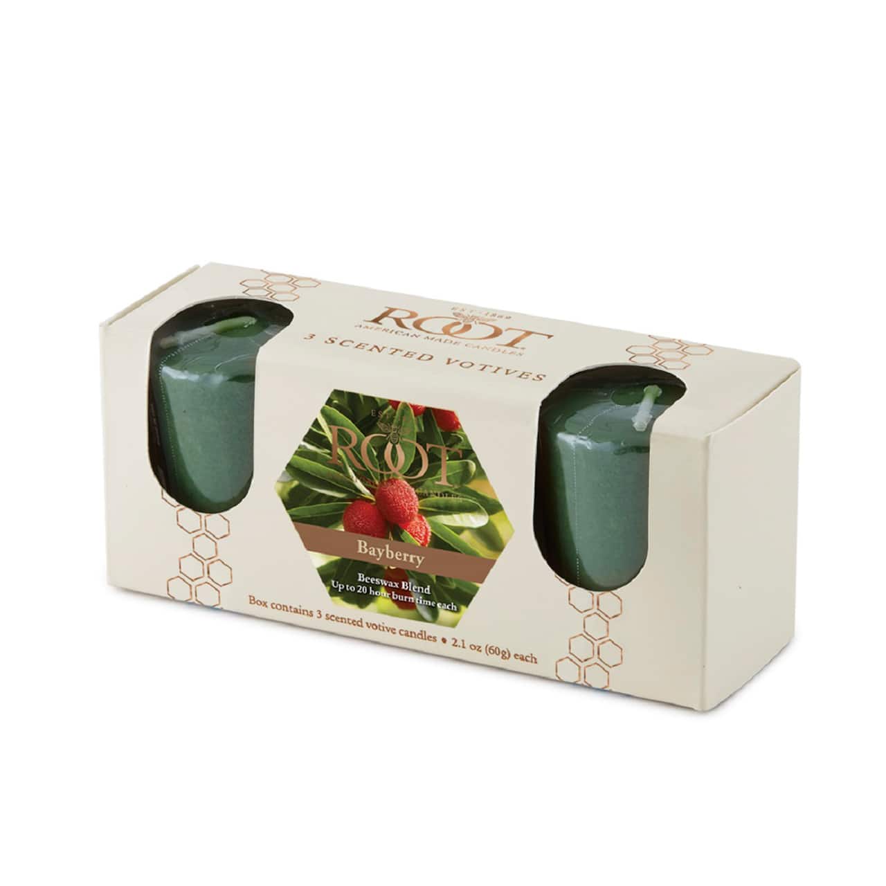 Root Candles Scented 20 Hour Beeswax Blend Votive Candles Gift Box
